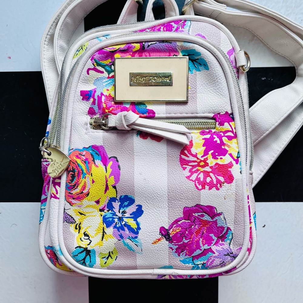 Betsey Johnson floral mini backpack